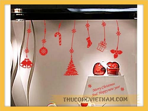 Giấy dán kính, dán tường giáng sinh 03